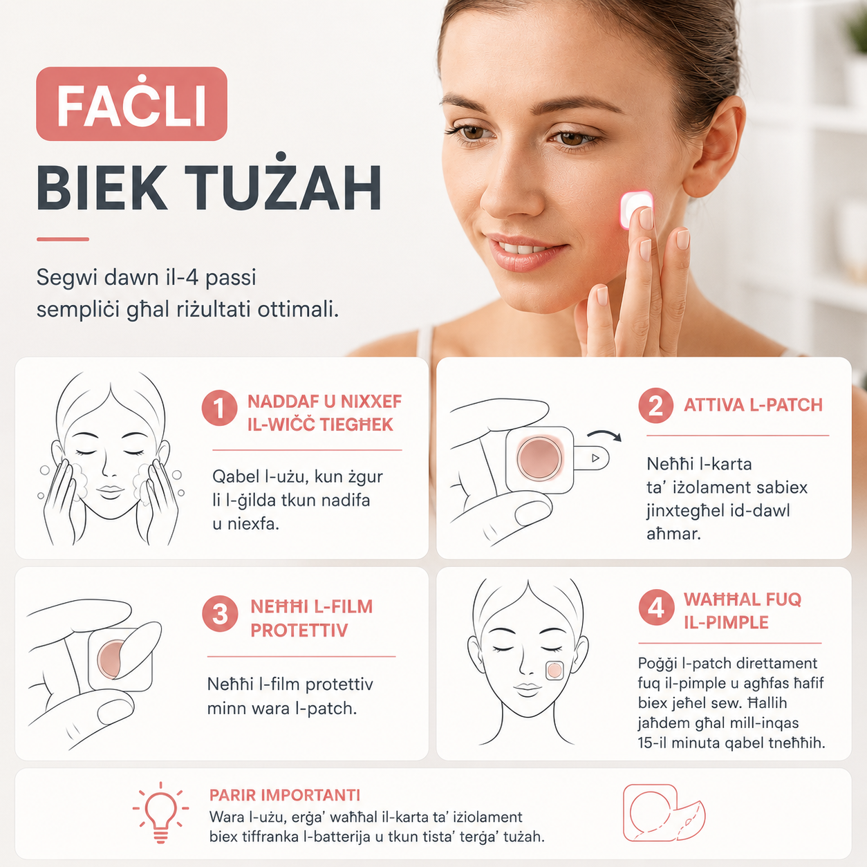 Light On, Acne Off™ - Red Light Acne Patches