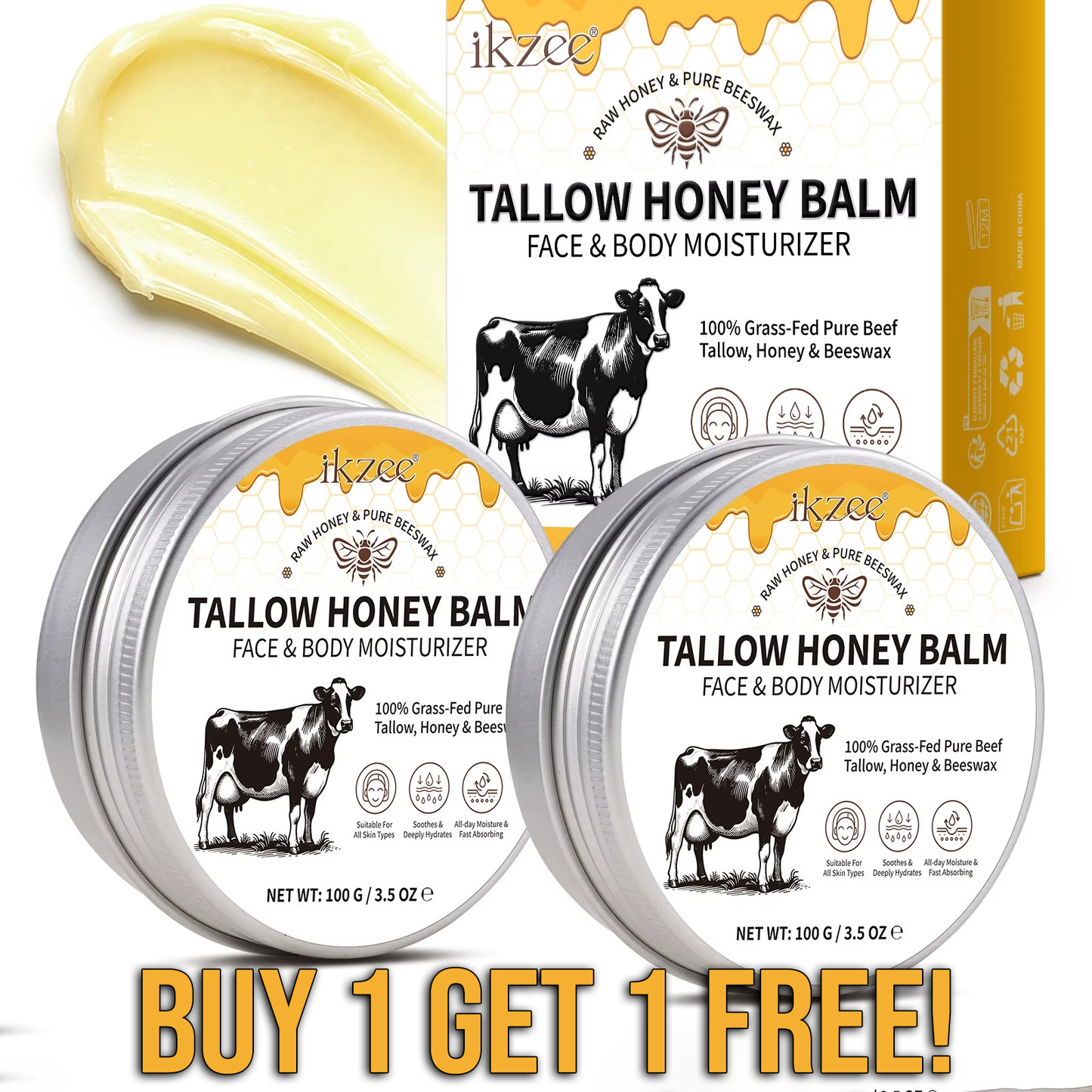 Beef Tallow Honey Cream